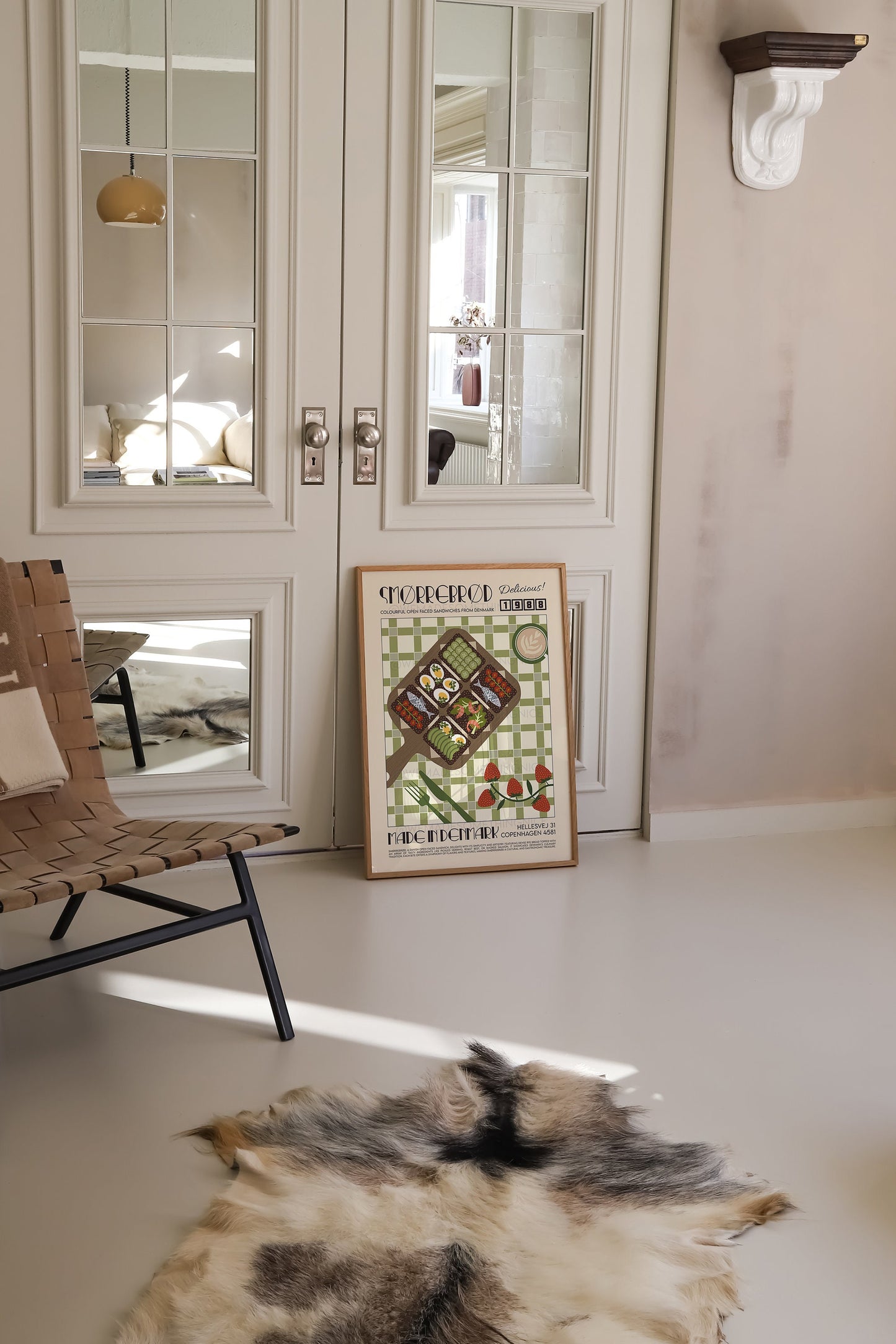 Smorrebrod Poster, Food Illustration, Retro Food Poster, Vintage Food Poster, Food Art, Mid Century Modern