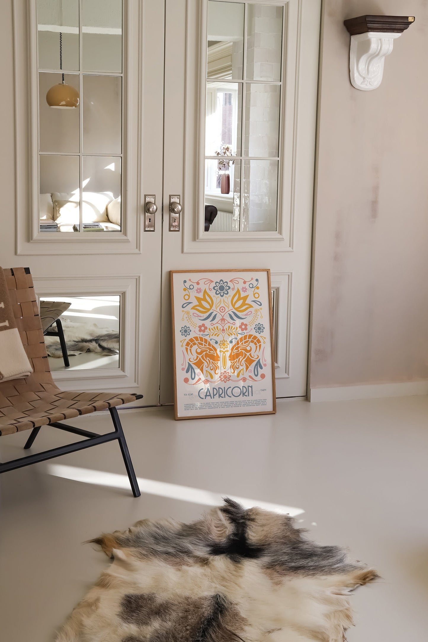 Capricorn Poster, Horoscope Print, Astrological Wall Art, Tarot, Exhibition Poster, Zodiac Poster, Birthday Present, Boho, Housewarming