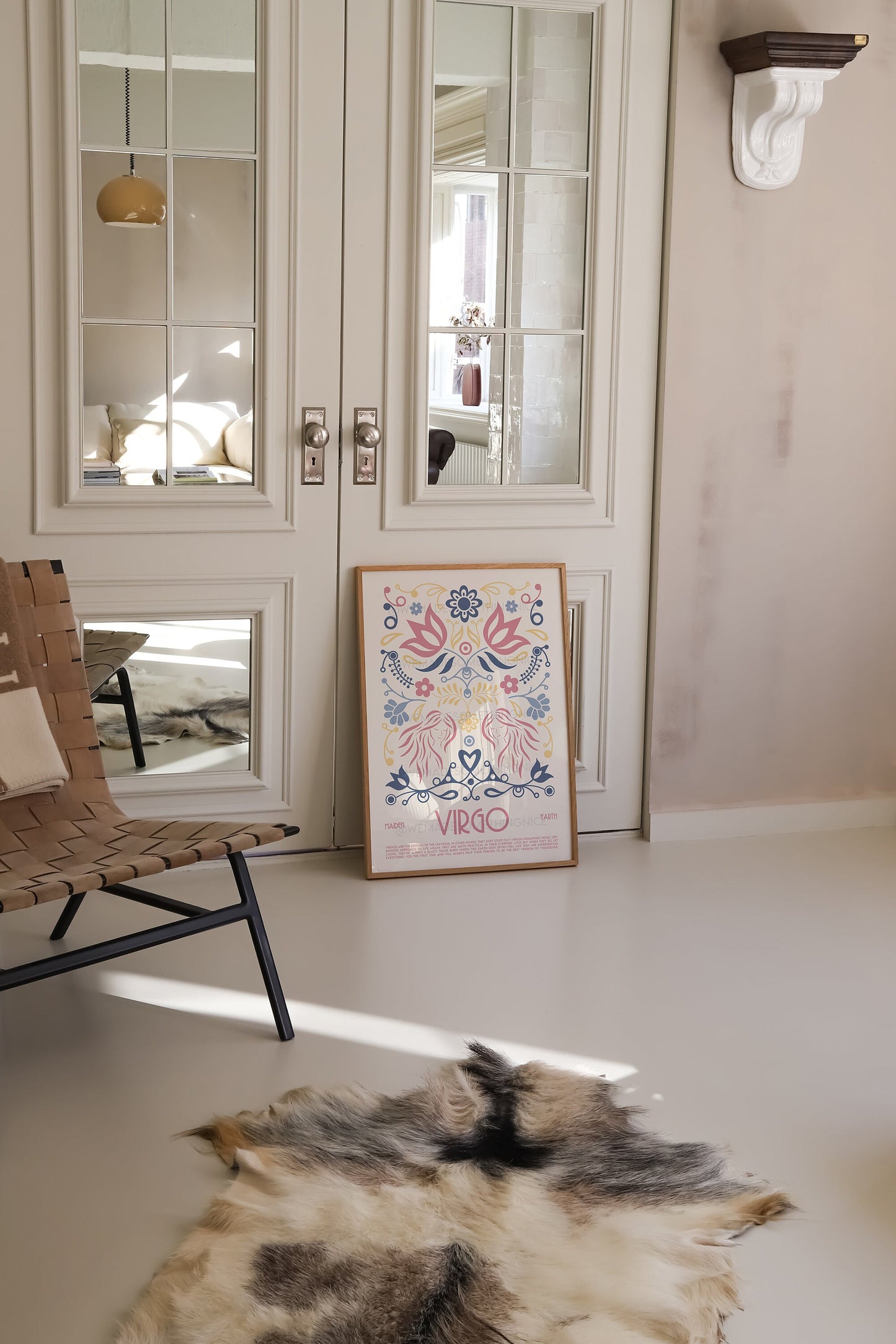 Virgo Poster, Horoscope Print, Astrological Wall Art, Tarot, Exhibition Poster, Zodiac Poster, Birthday Present, Boho, Housewarming, Bedroom