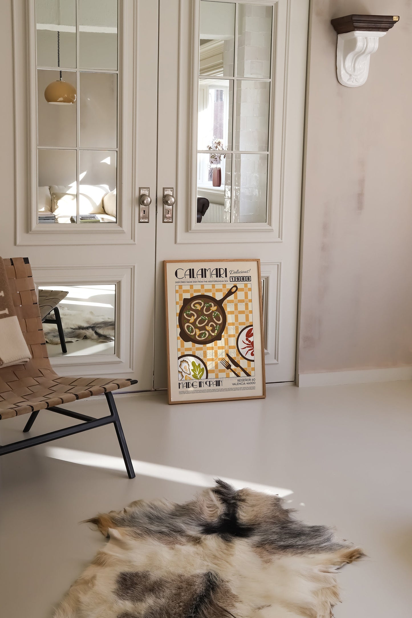 Calamari Print, Kitchen Art, Food Poster, Food Illustration, Kitchen Decor, Food Art, Mid Century Modern, Eat Sign, Trendy Wall Art