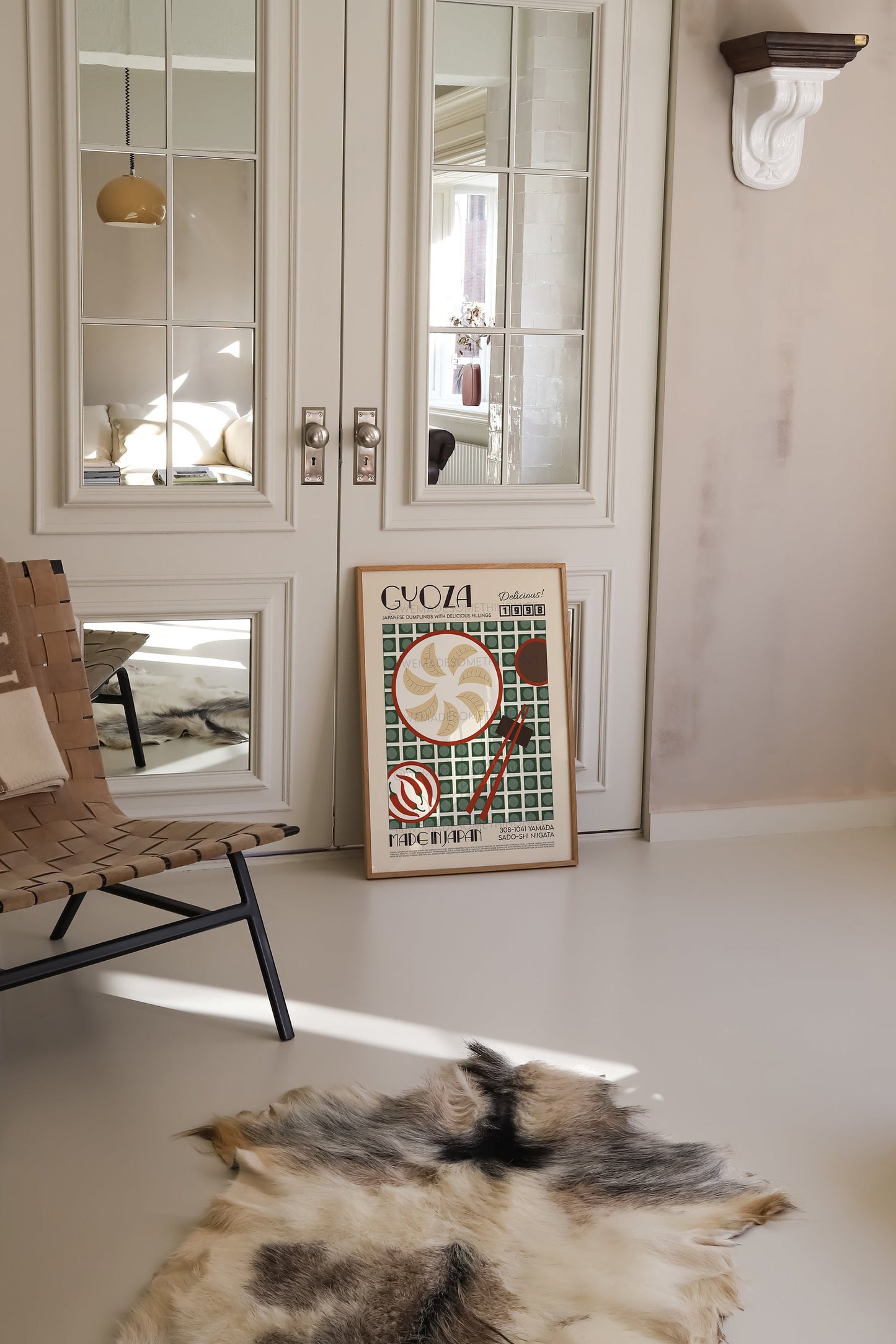 Gyoza Print, Kitchen Art, Kitchen Poster, Kitchen Print, Food Print, Japanese Art, Dumplings, Exhibition Poster, Retro Wall Art