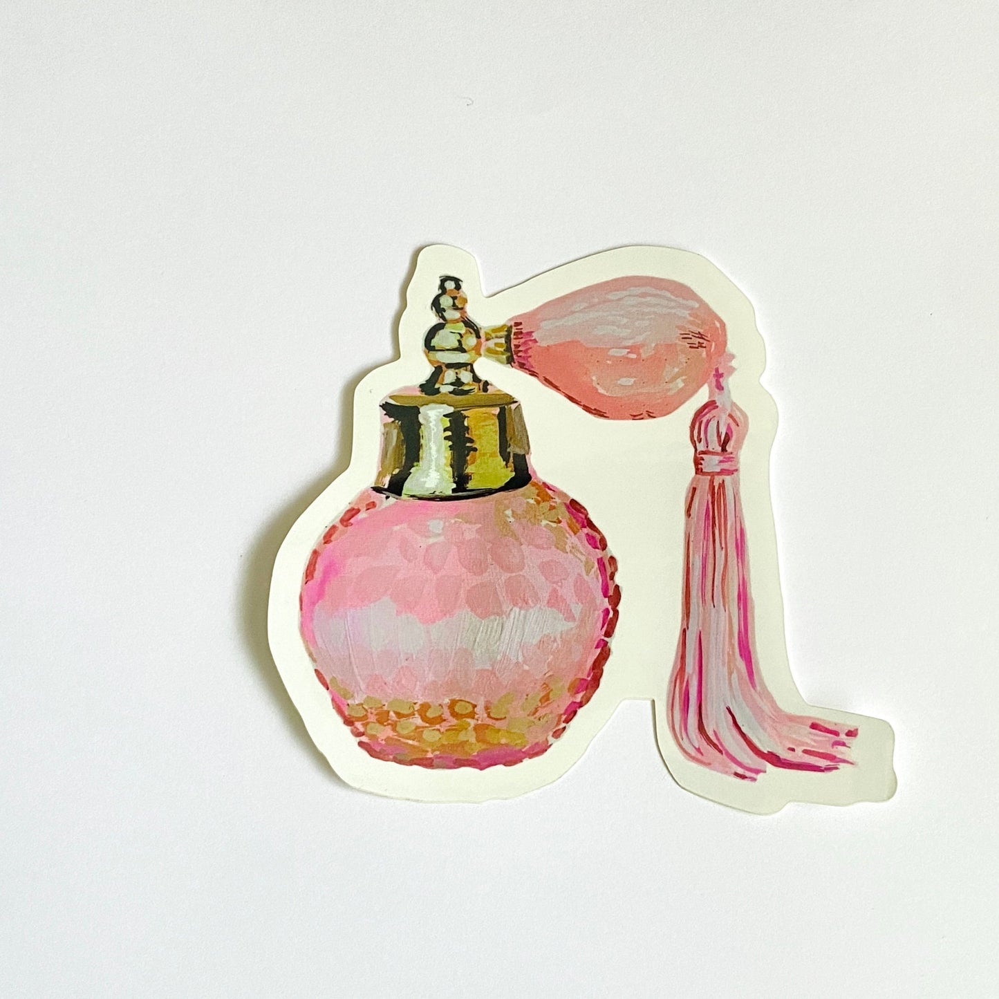 Vintage Perfume Bottle | 4" Vinyl Sticker Decal | Waterproof Weatherproof | Bougie Pink Girly