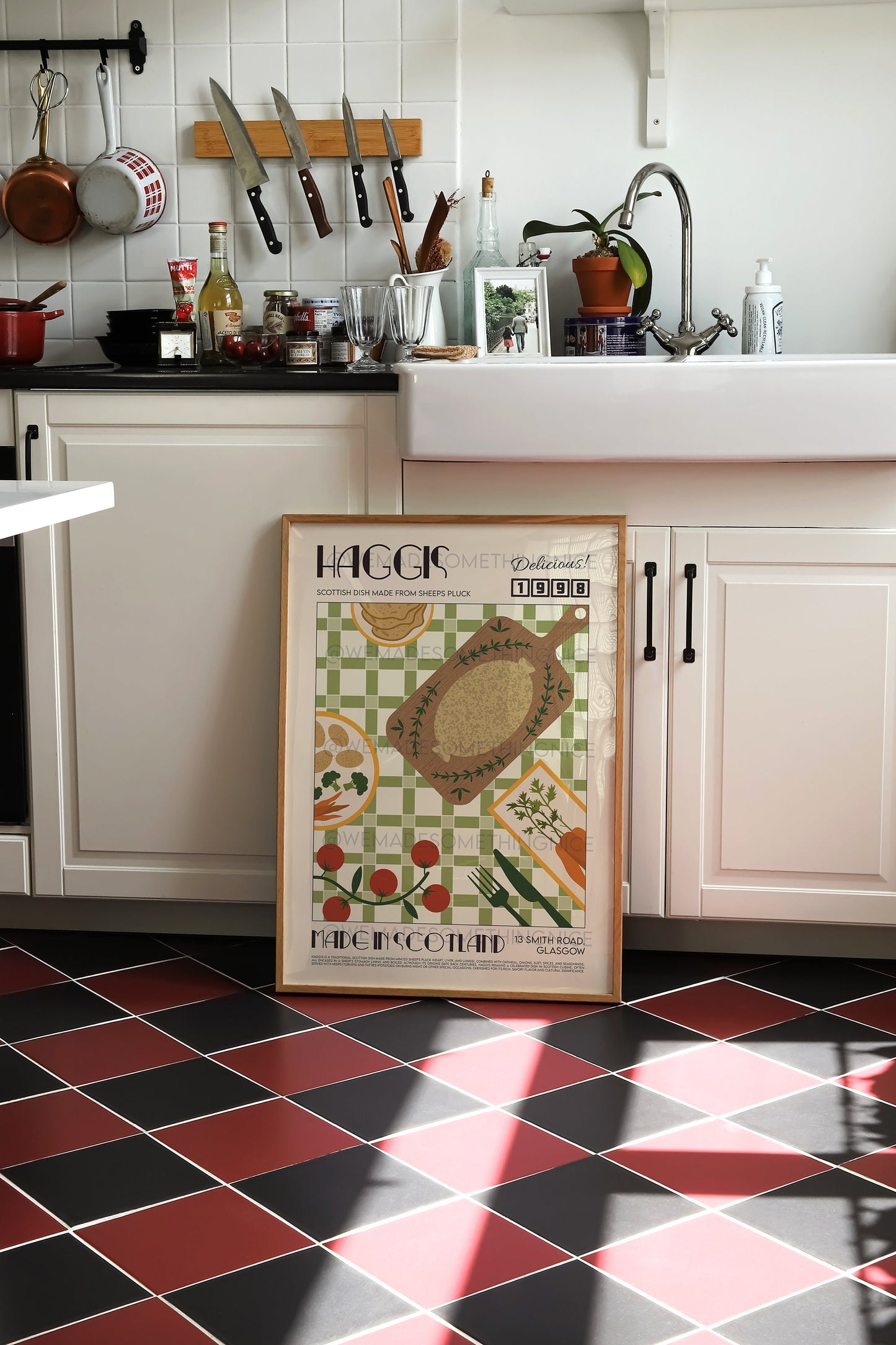 Haggis Poster, Retro Food Print, Modern Kitchen Decor, Retro Poster, Pop Art, Kitchen Art, Exhibition Poster, Housewarming, Scotland