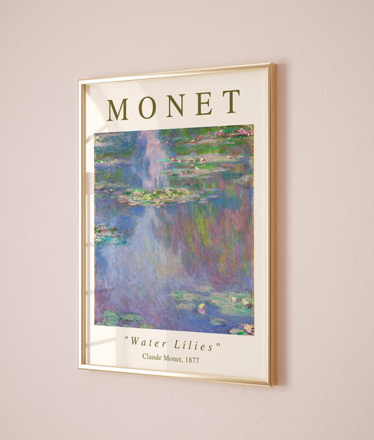 Claude Monet Exhibition Poster, Water lilies Claude Monet, Monet Exhibition Print, Monet Floral Print, Landscape wall art, Vintage Decor