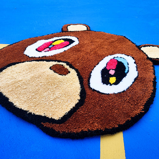 Kanye West Rug, Tufted Rug,Bear Rug,Animal Rug,Funny Rug,Nonslip Rug,Modern Rug,Popular Rug,Hiphop, Rapper, Gift, Music Rug, Area Rug