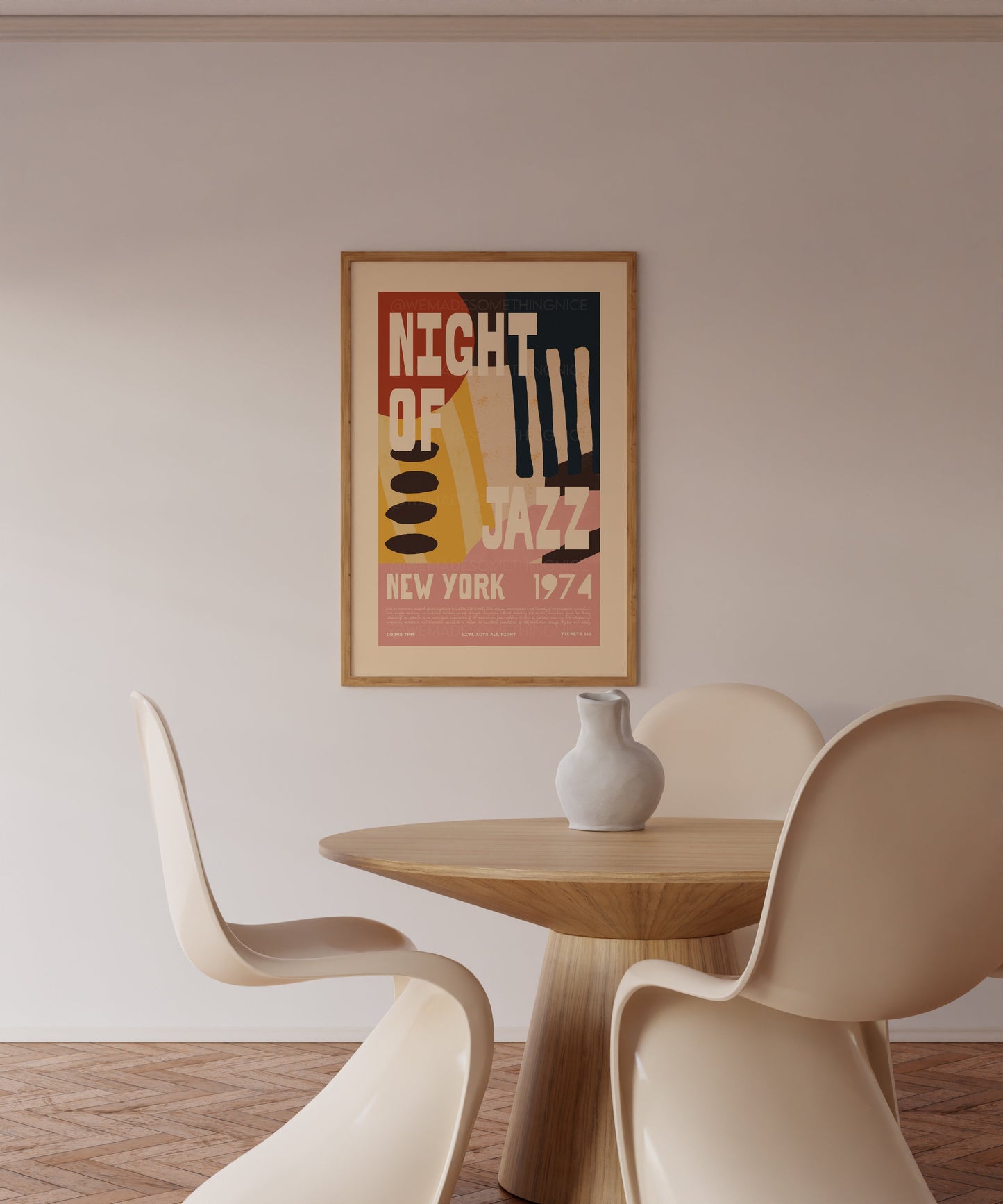 Jazz Poster, Music Print, Music Poster, Kitchen Art, Music Lover, Lyrics Poster, Wall Art, Home Decor, Mid Century Modern