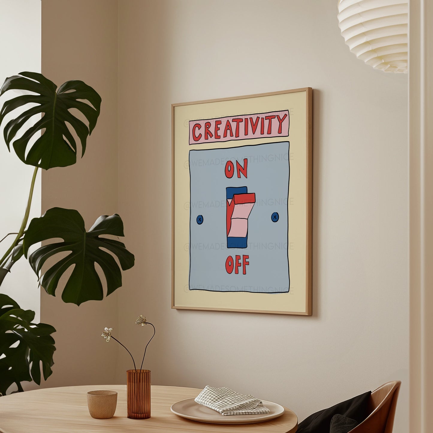 Creativity Print, Creative Mode Wall Print, Trendy Wall Art, Maximalist Wall Art, Office Decor, Apartment Decor, Retro Wall Art