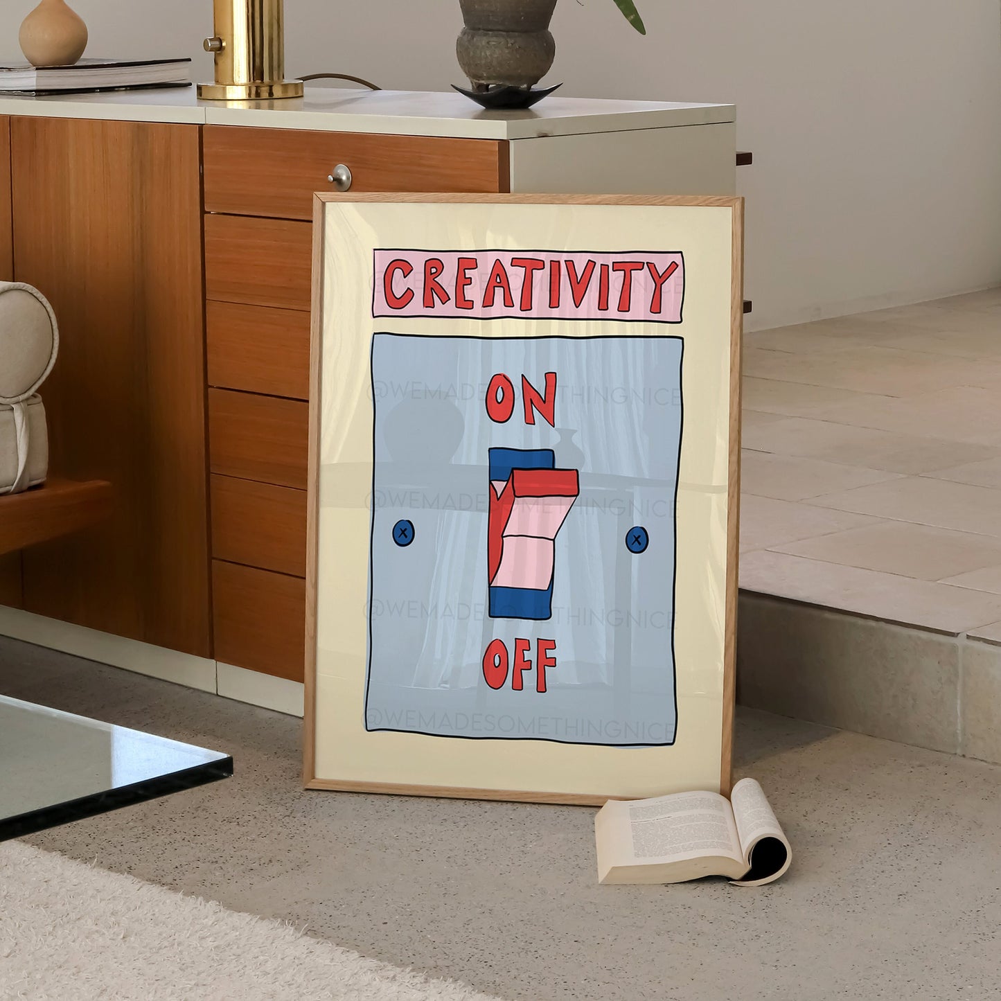 Creativity Print, Creative Mode Wall Print, Trendy Wall Art, Maximalist Wall Art, Office Decor, Apartment Decor, Retro Wall Art