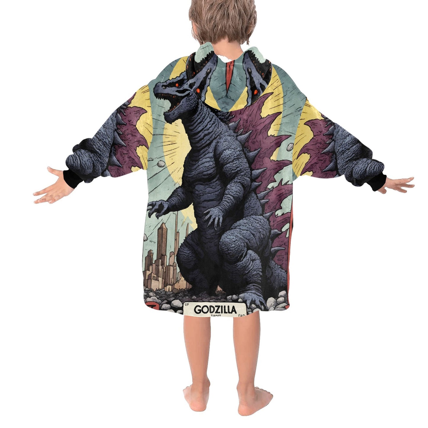 Kids Blanket Hoodie Godzilla Gojira Kaiju