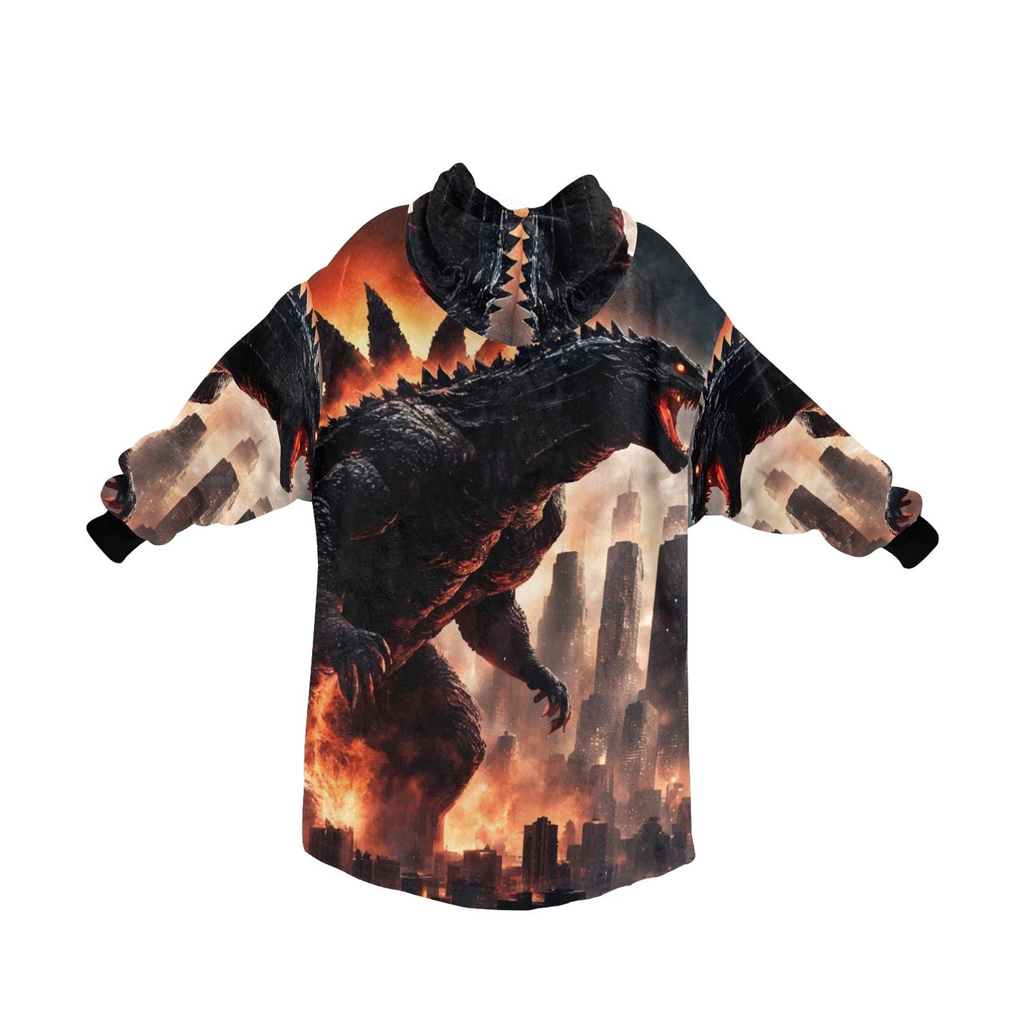 Godzilla Kids Blanket Hoodie Godzilla Gojira Kaiju