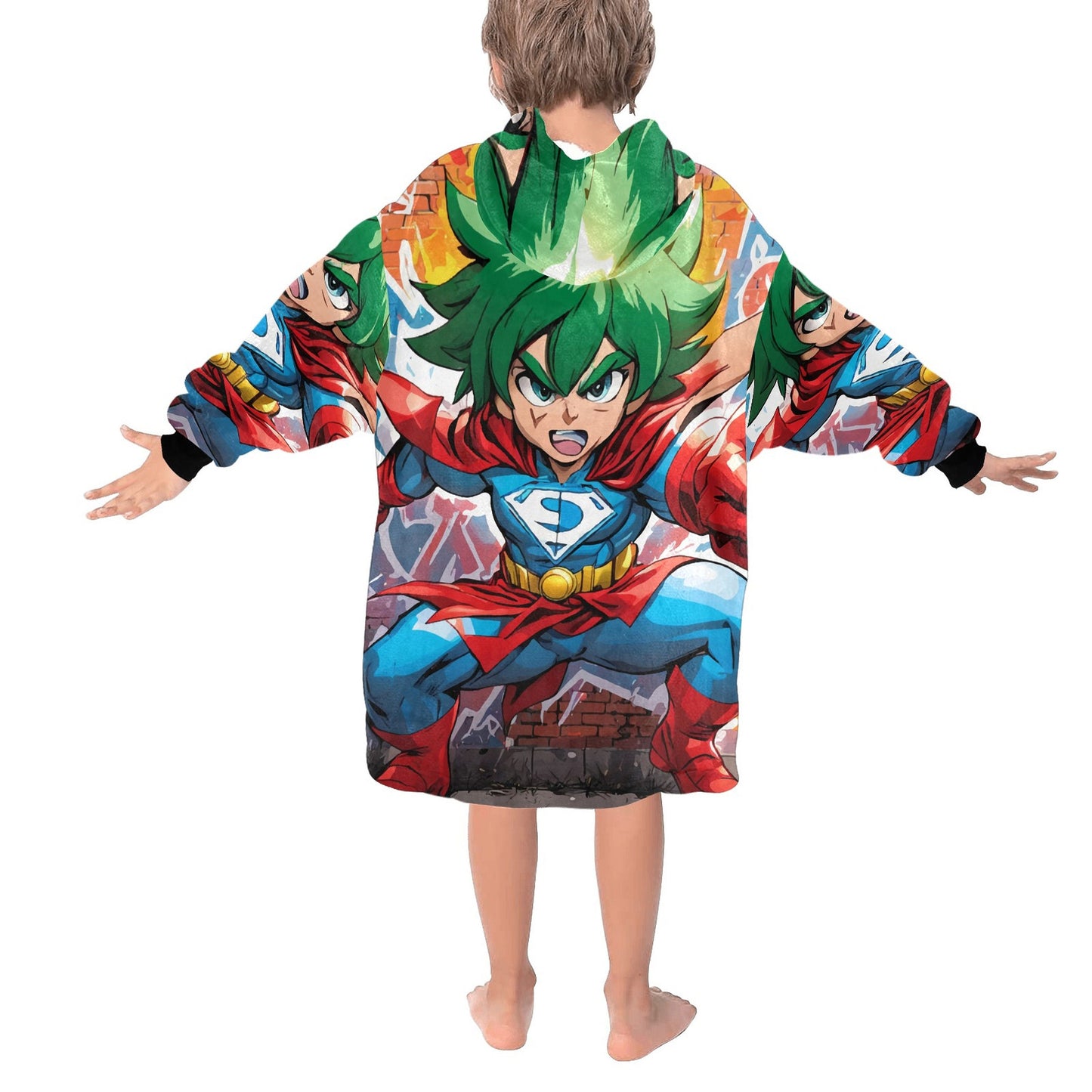 Kids Blanket Hoodie Manga Mangas