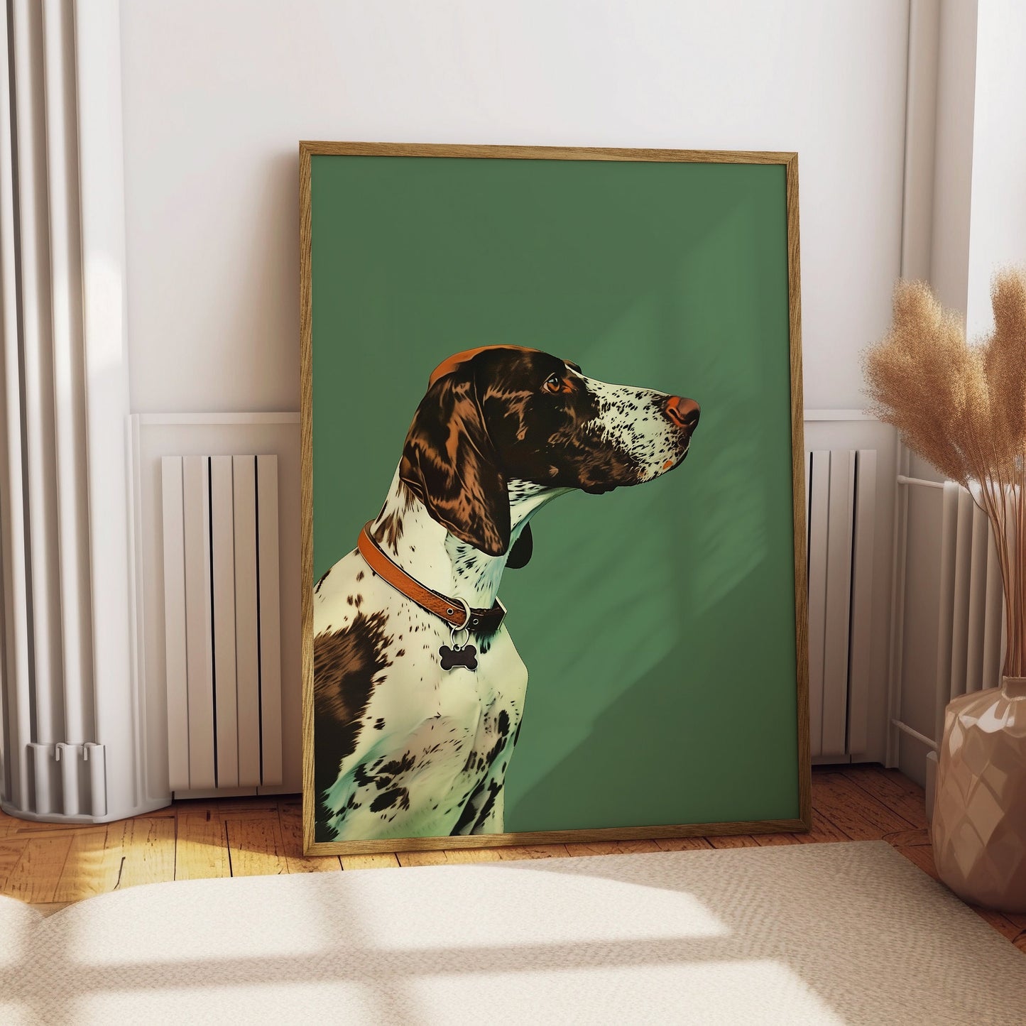 Vintage Pointer Dog Print Retro Duck Hunting Poster Outdoors Poster Travel Cabin Cottage Wall Art Rocky Mountains