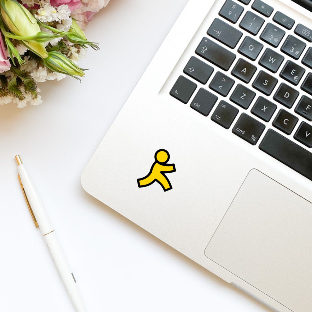 AIM | America Online Sticker | AOL Instant Messenger | Funny Y2K 90s Sticker | Retro Sticker | Nostalgia Vinyl Sticker | Kindle