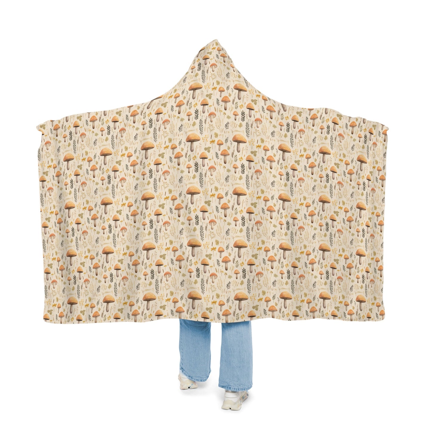 Mushroom Hooded Blanket | Mushroom Blanket | Wearable Blanket | Hoodie Blanket | Snuggle Blanket | Sherpa Blanket | Fleece Blanket