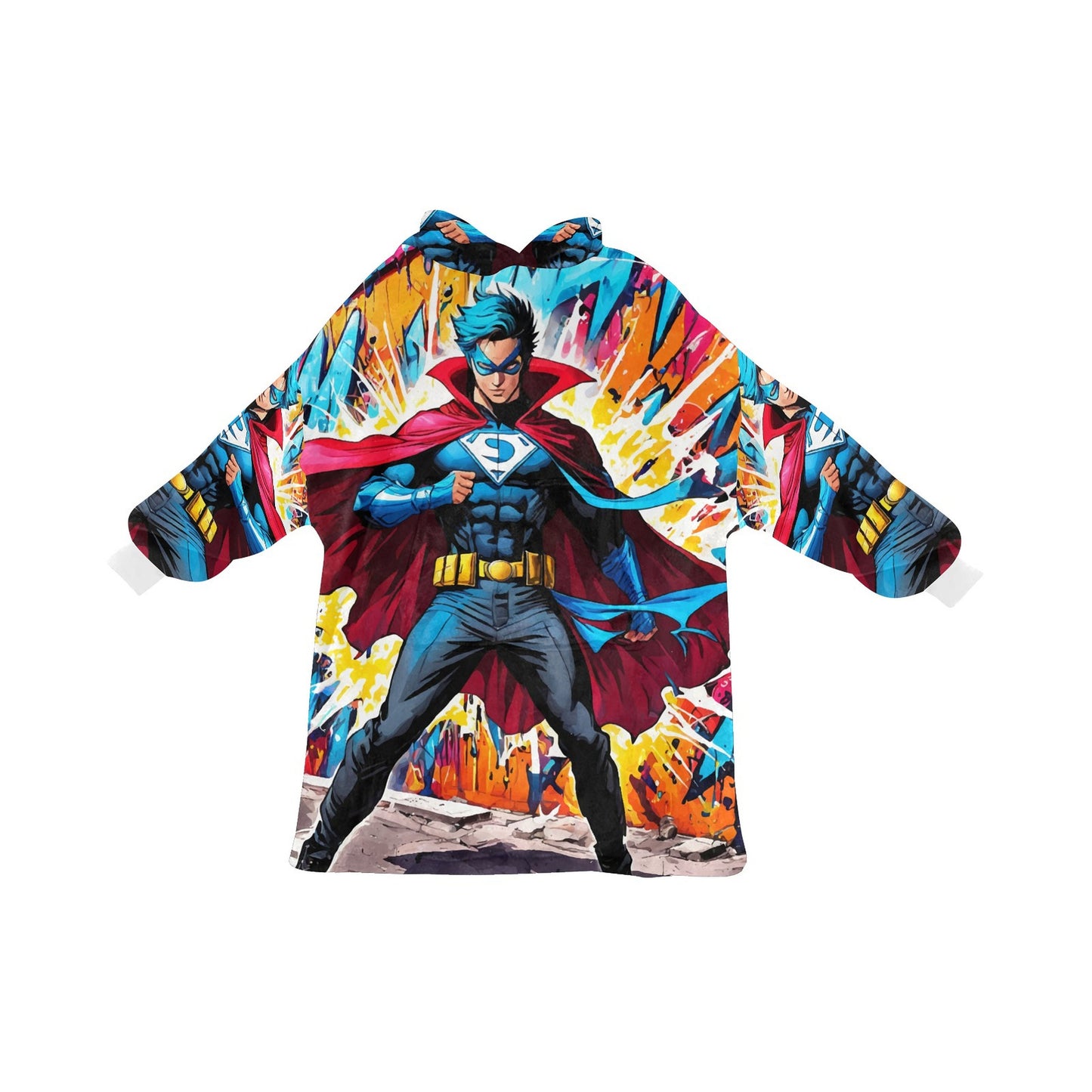 Kids Blanket Hoodie Super Hero