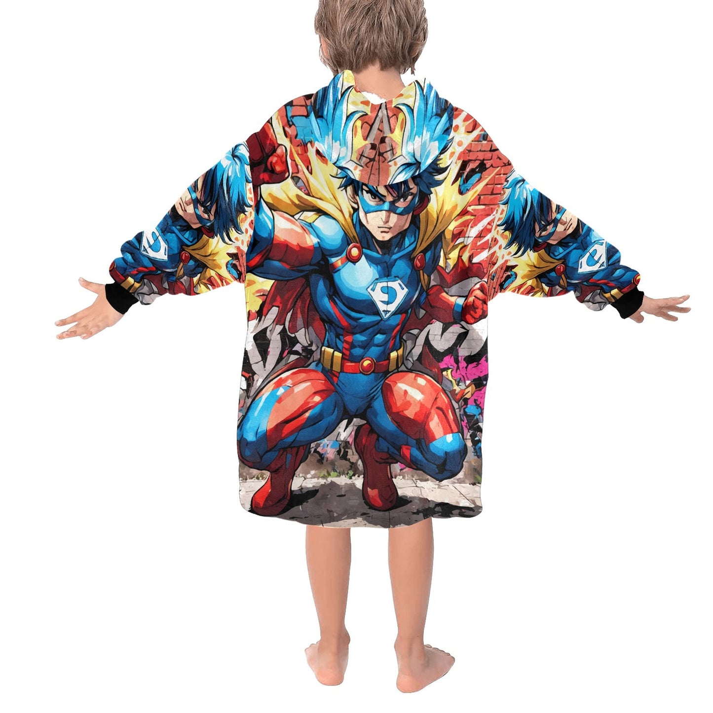 Kids Blanket Hoodie Manga Mangas