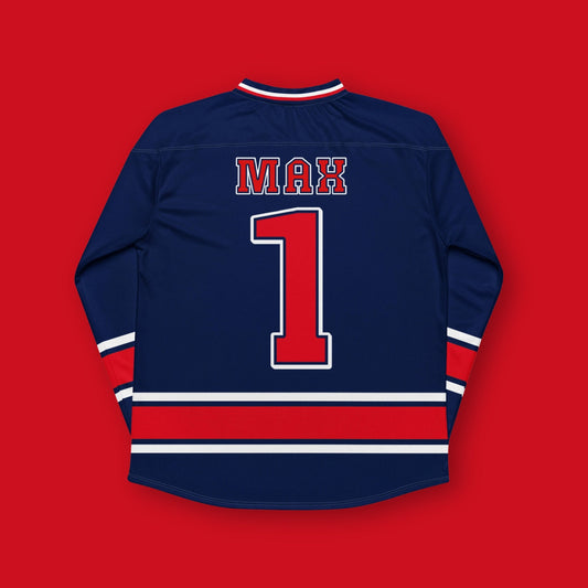 Oversized Unisex Racing Hockey Jersey , Unisex Streetwear Jersey with Bold Number Graphics