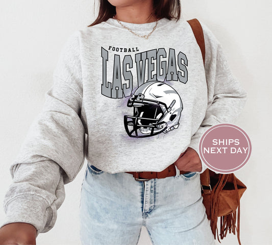 Las Vegas Football Sweatshirt, Vintage Las Vegas Crewneck, Retro Las Vegas Sweatshirt, Las Vegas Varsity Sweatshirt, Las Vegas Longsleeve