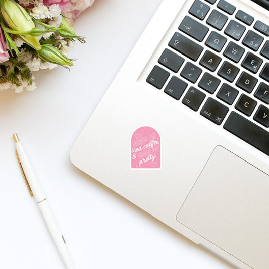 Bring Me Iced Coffee and Call Me Pretty sticker, book stickers, kindle, laptop, spicy romance, bookish sticker, decal, water bottle