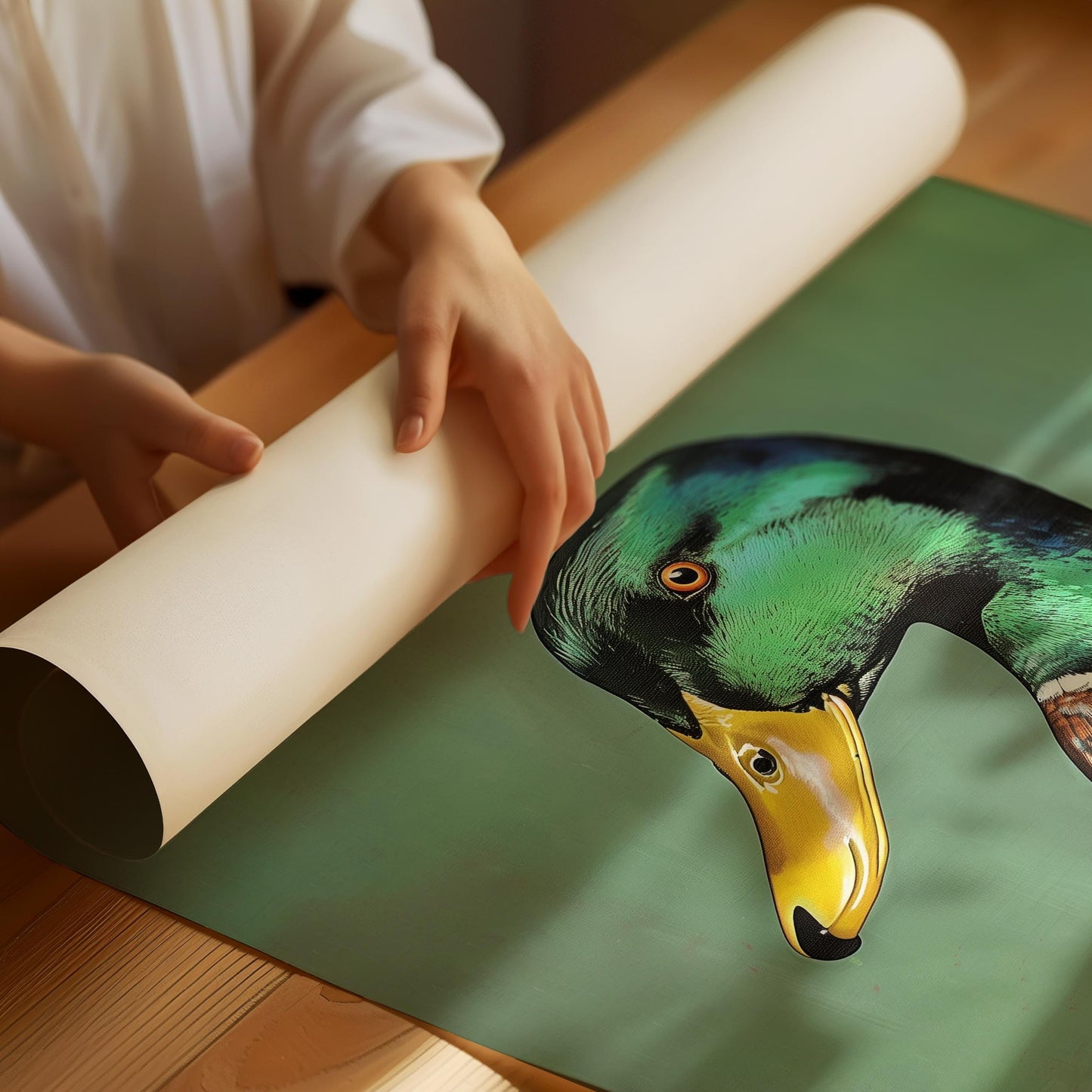 Vintage Mallard Print Retro Outdoors Poster Travel Poster Canadian Cabin Cottage Wall Art Waterfowl Duck Hunting Poster Art for Dad