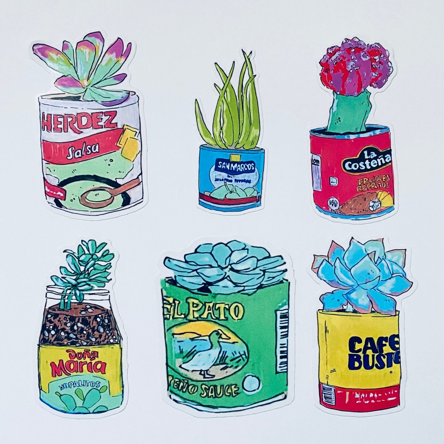 Rasquachismo Nopalitos Succulent | Large 5" Sticker Decal | Water-Resistant | Latino Plants