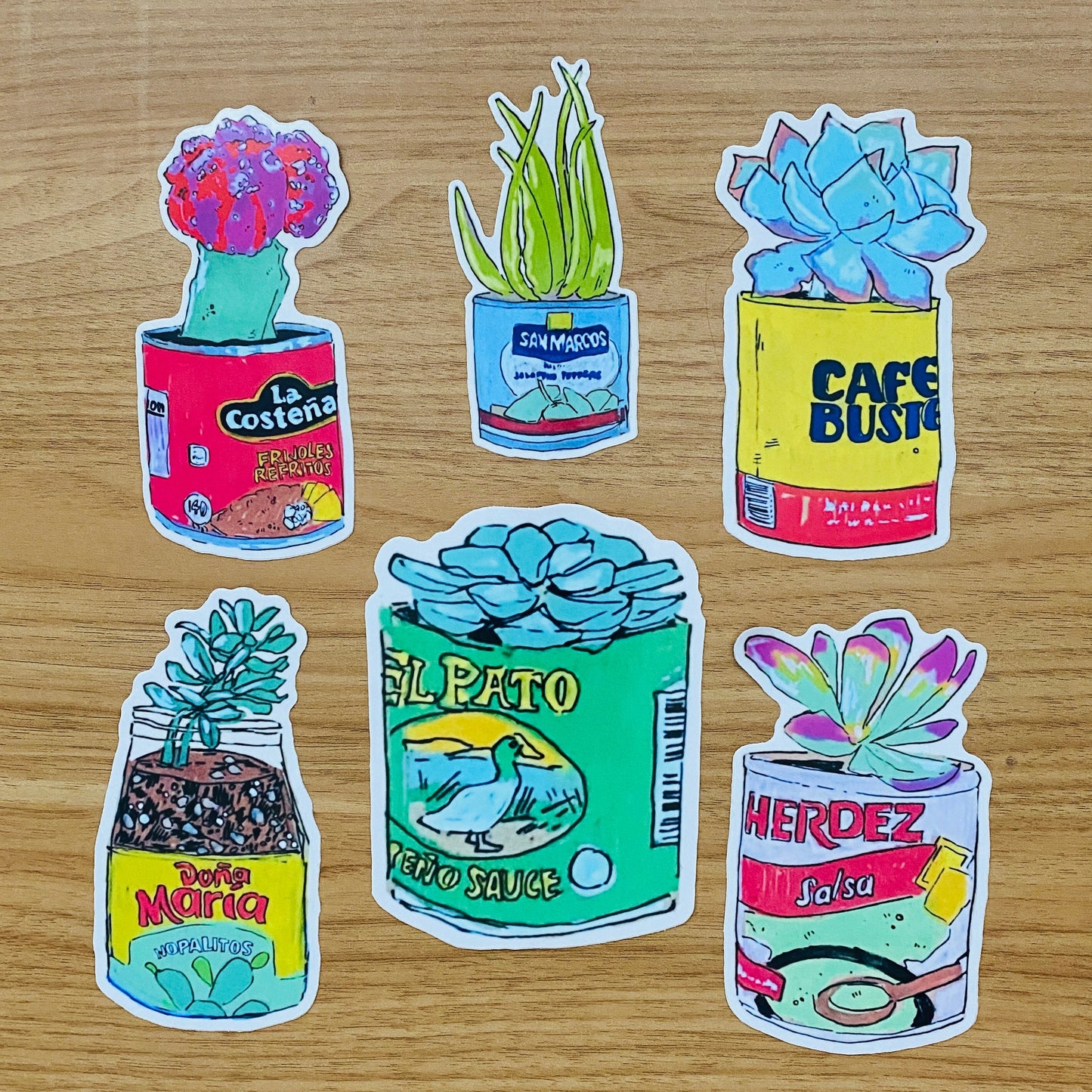 Rasquachismo Nopalitos Succulent | Large 5" Sticker Decal | Water-Resistant | Latino Plants