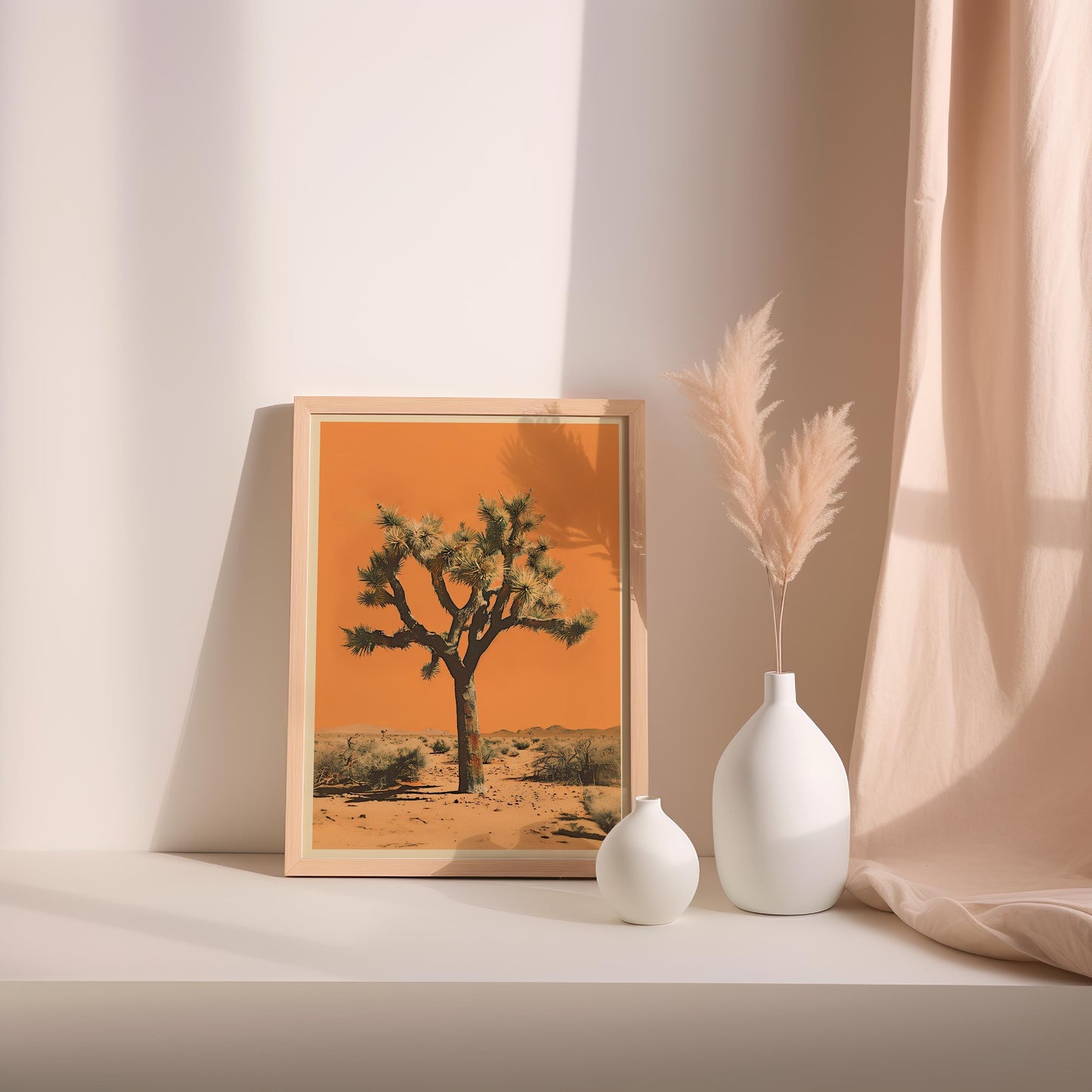 Vintage Joshua Tree Print, The Sonoran Desert Print Retro Outdoors Poster, Arizona Cabin Cottage Wall Art, Botanical Yucca Desert