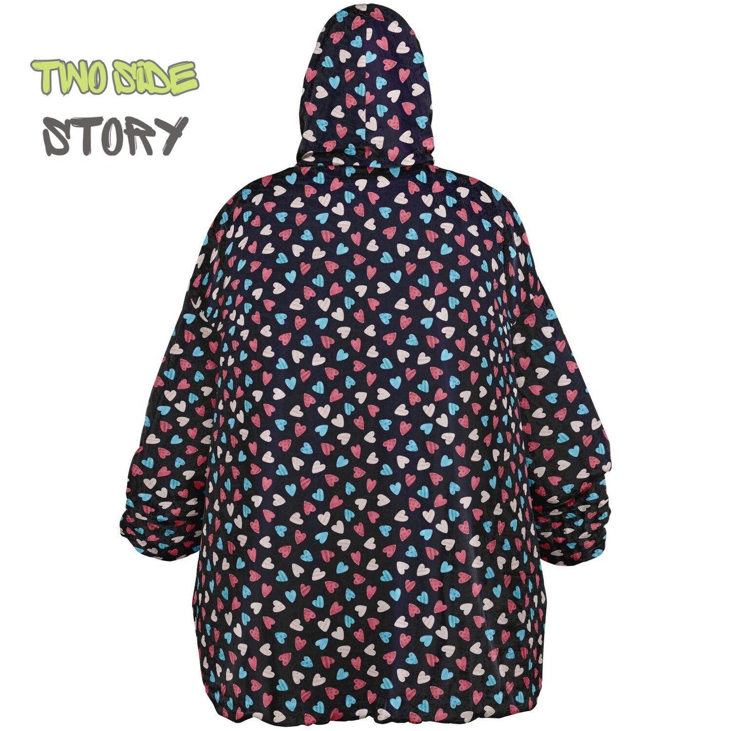 Unisex Reversible Adult Snug Hoodie,Trans Flag Reversible Oversized Hoodie Blanket,Lounge Wear,Unique Gifts,Christmas Gift,Dog Lover Gift