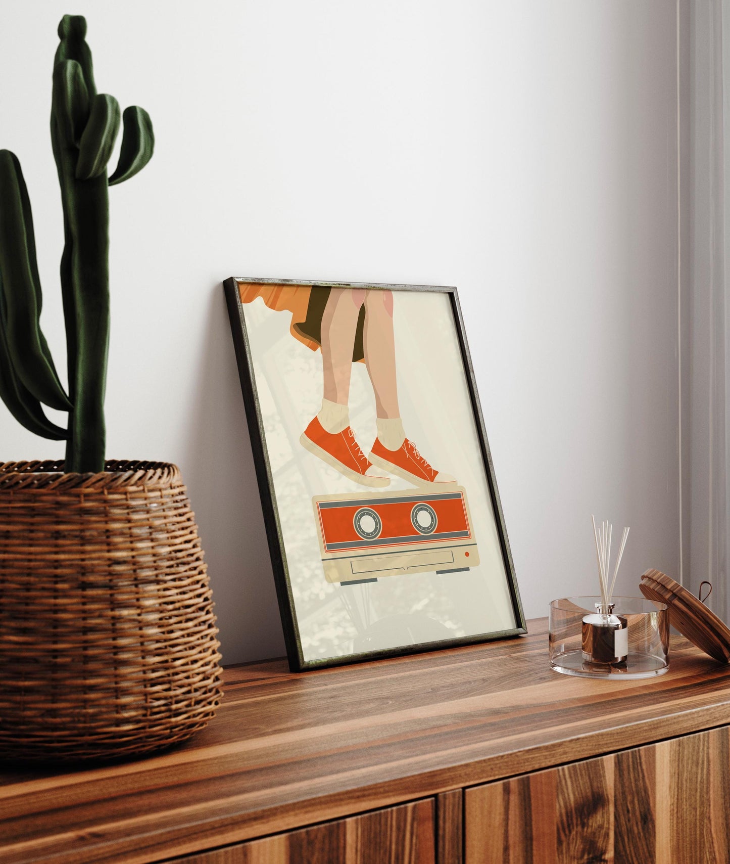 80s nostalgia cassette poster, Retro wall art, Music lover gift, Vintage wall art