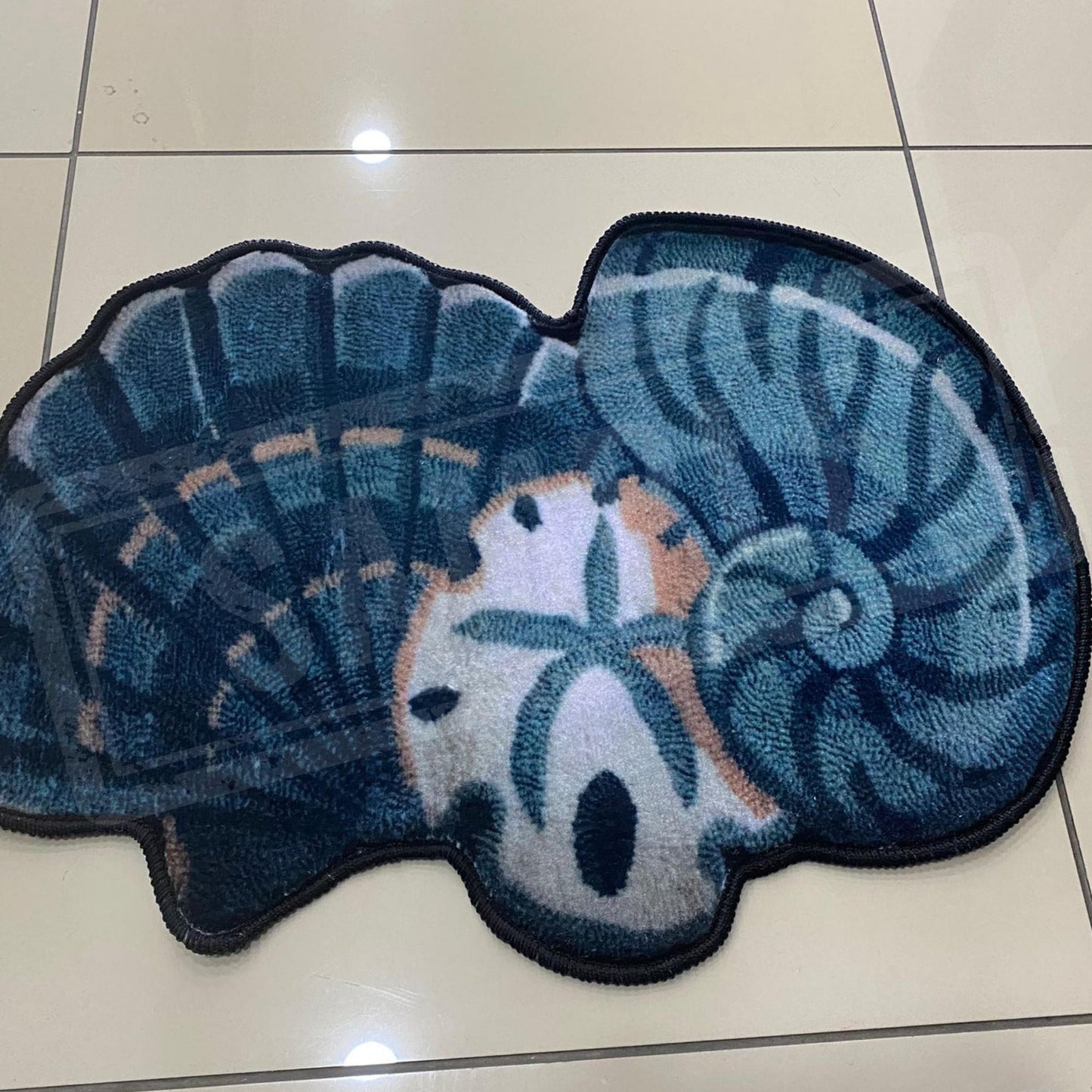 Tufted Look Bath Mat, Sea Shell Bath Mat, Soft Bath Mat, Non Slip Mat, Bathroom Decor, Gift Mat, Rugs For Bathroom,Gift Rug,Washable Mat,mat