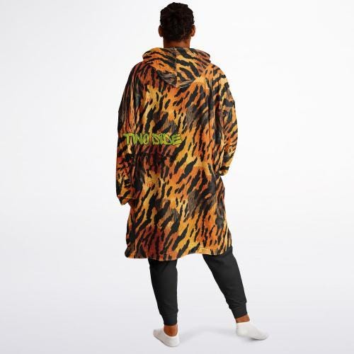 Unisex Animal Print Snug Hoodie,Tiger Print Hooded Blanket,Blanket with Sleeves,Lounge Wear,Unique Gifts,Novelty Gifts, Christmas Gift