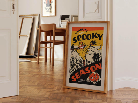 Spooky Halloween Print Retro Halloween Art Poster Kitchen Wall Art Halloween Home Decor Digital Print Printable Art Halloween Party Gift