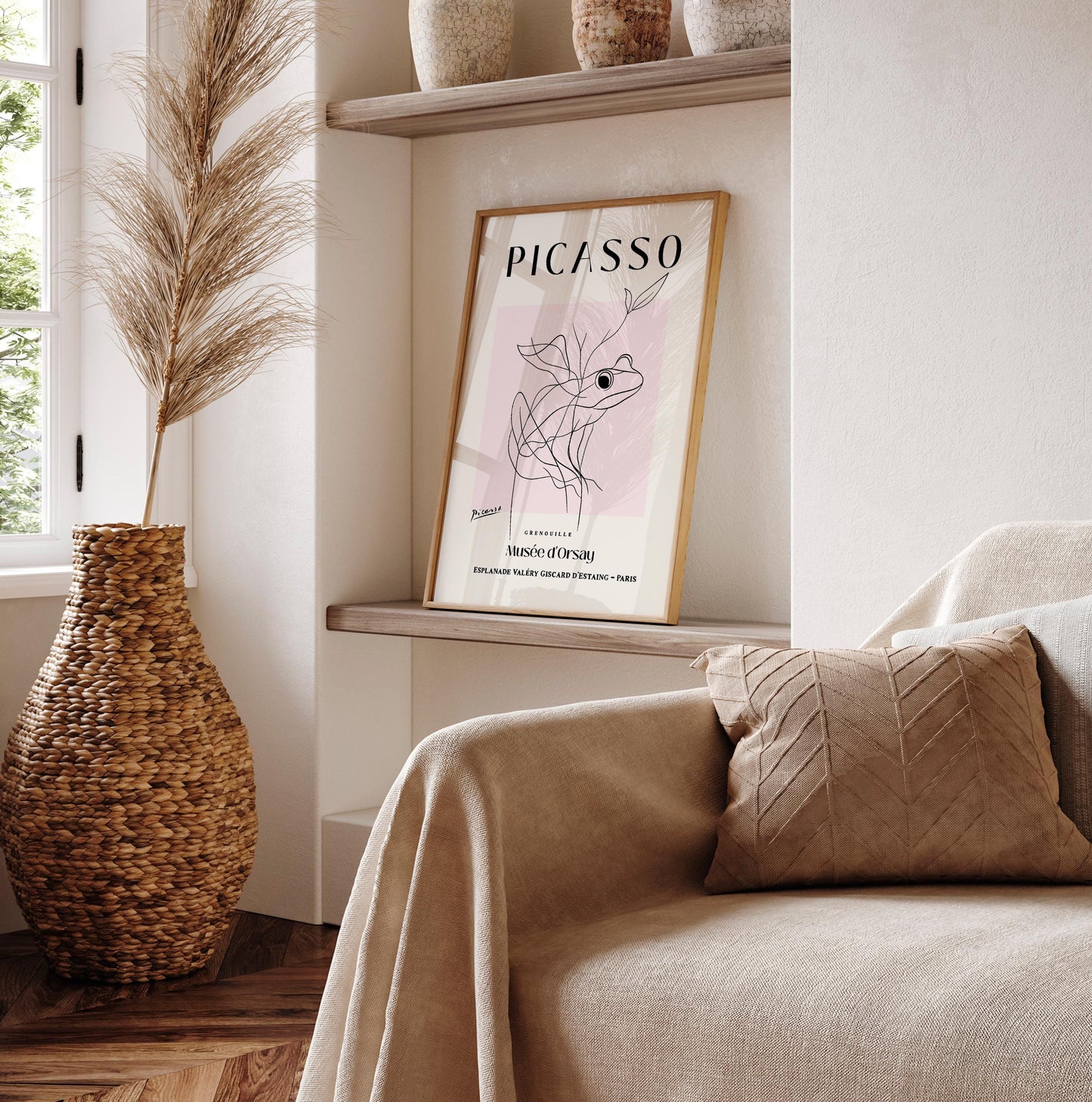 Picasso poster, Frog art print, Mid century print, Frog lover gift, Minimalist wall art