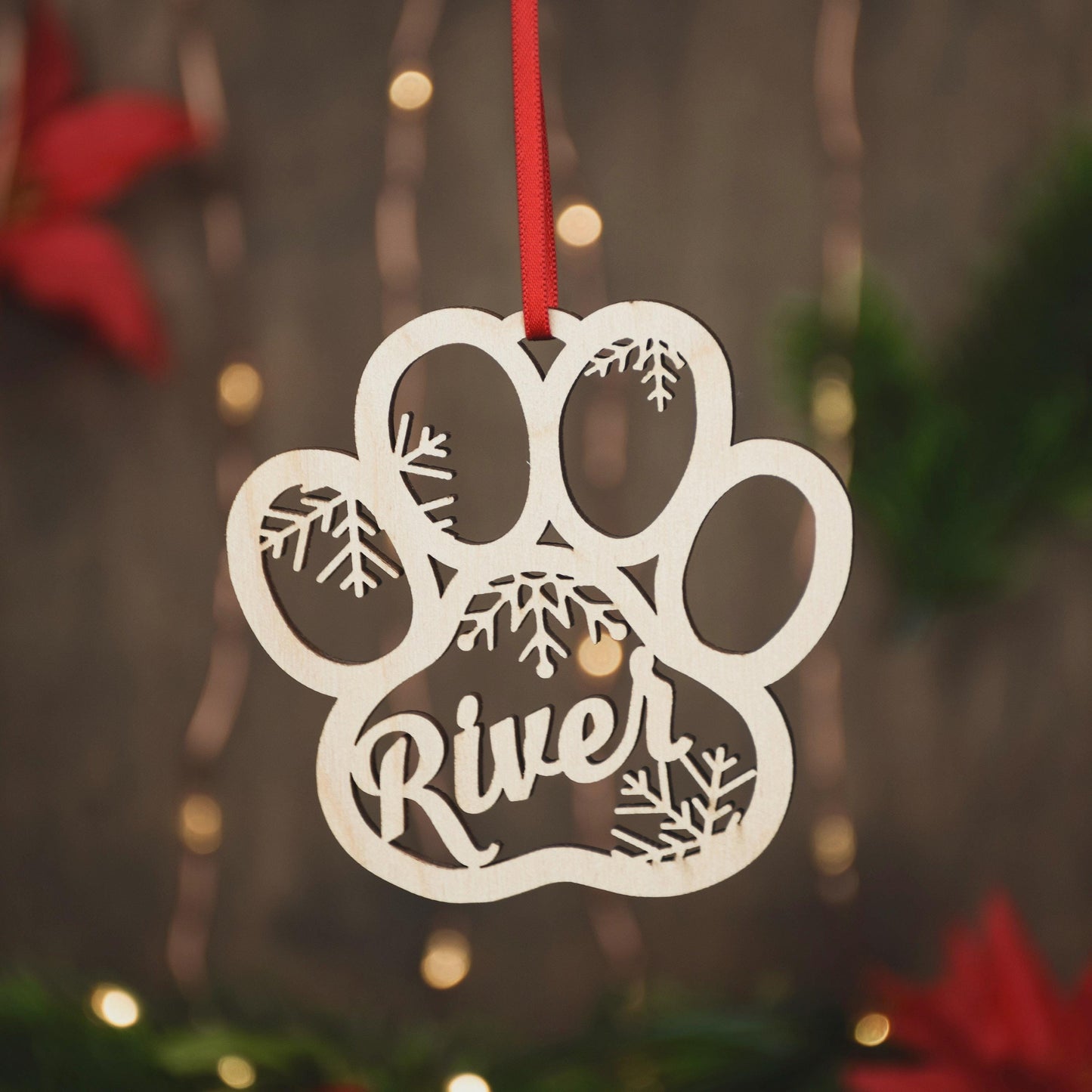 Personalized Pet Paw Ornament | Custom Dog Christmas Ornament | Cat 2025 Ornament | Dog Bone Holiday Decor