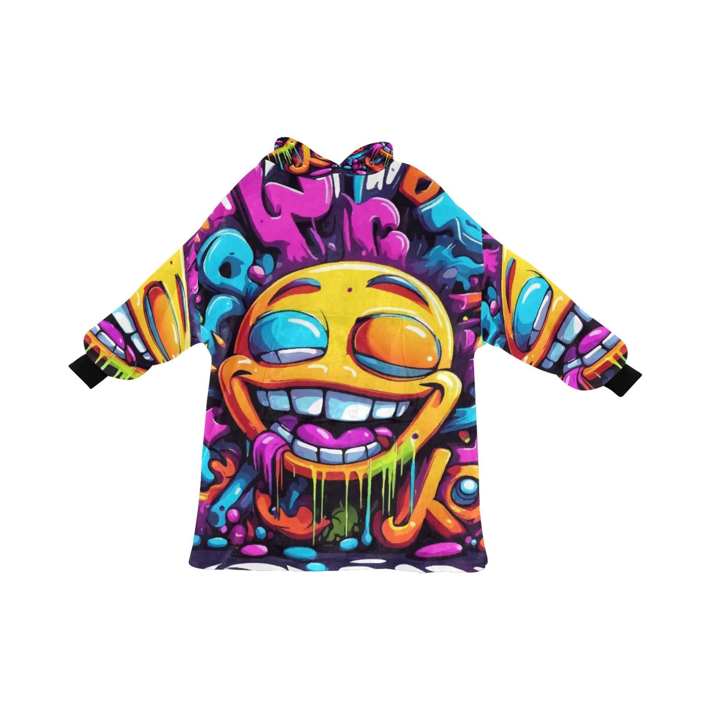 Kids Blanket Hoodie Comics Art Graffiti Emoji Cartoon