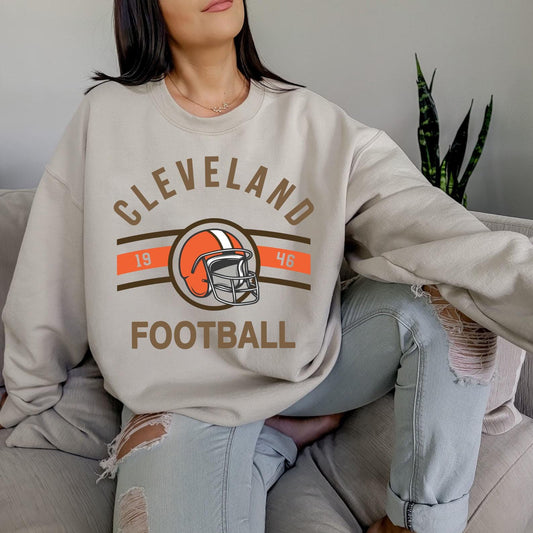Vintage Cleveland Football shirt, Retro Style Cleveland Football Shirt Gift, Graphic Tee Gift For Football Fan Sport, Cleveland Football