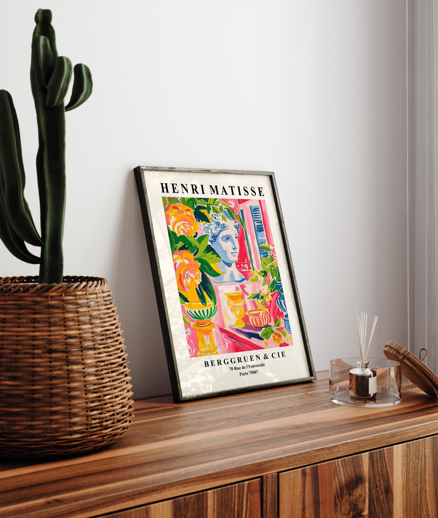 Greek mythology decor, Matisse wall art, Pink maximalist print, Mid century poster, Dopamine decor