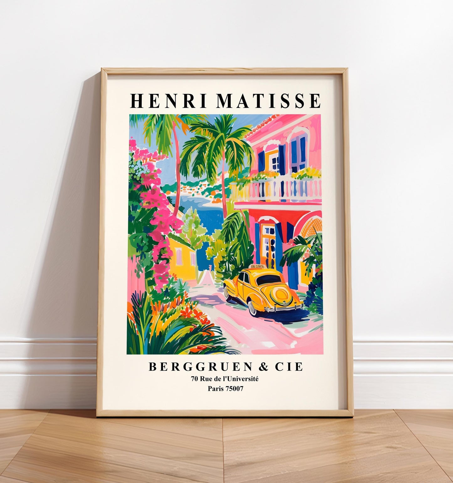 Pink vibes Matisse art, Beachy decor, Preppy wall art, Y2K poster, Coastal decor, Retro poster, Dopamine decor