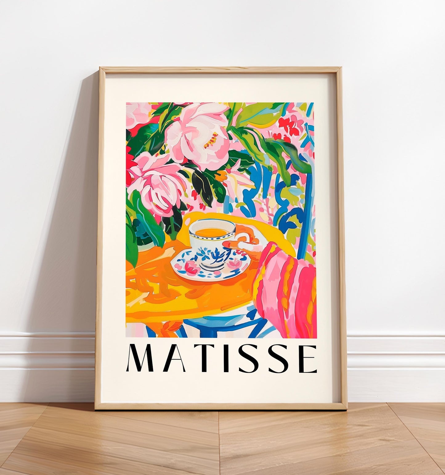 Matisse Inspired Teacup Art Print: Mid-Century Modern Decor