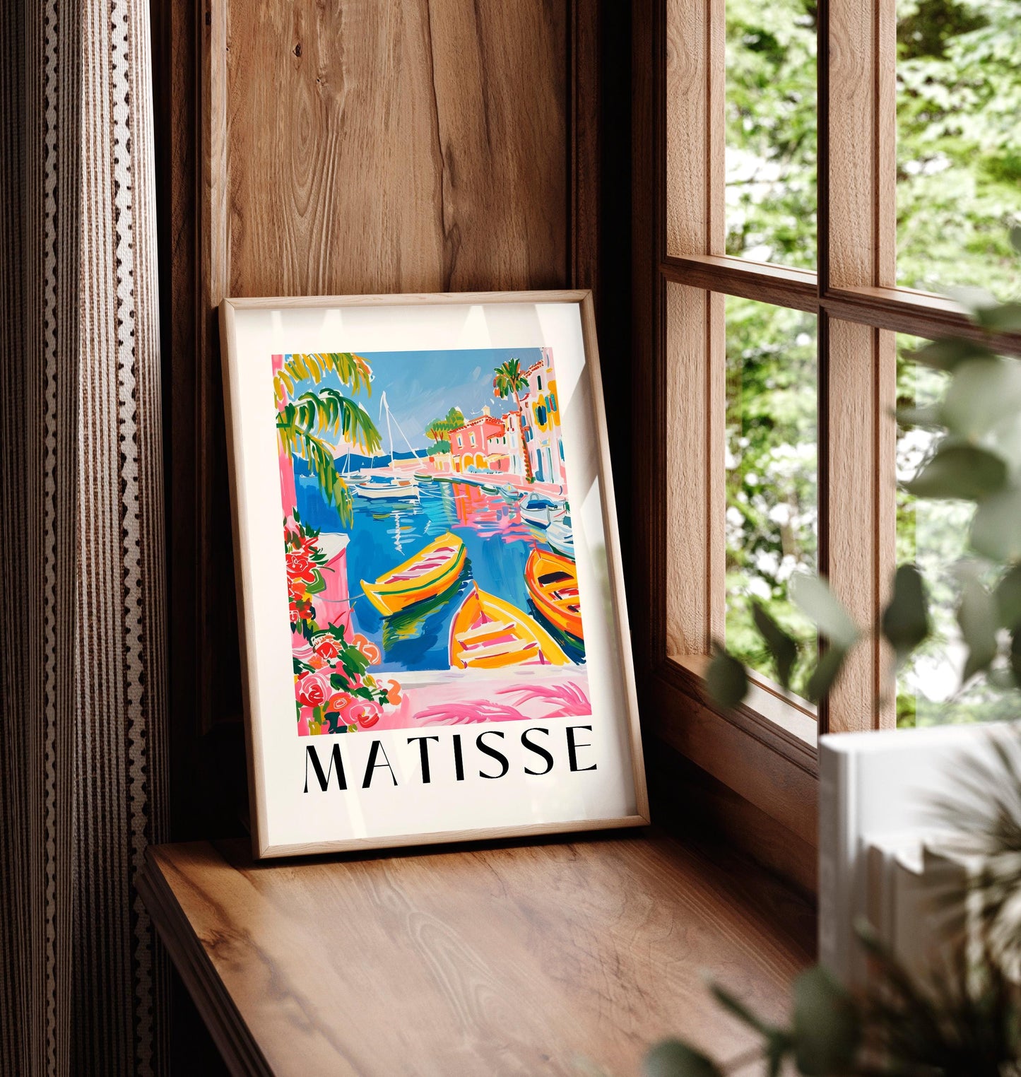 Matisse Style Boat Art Print: Summer Dopamine Decor