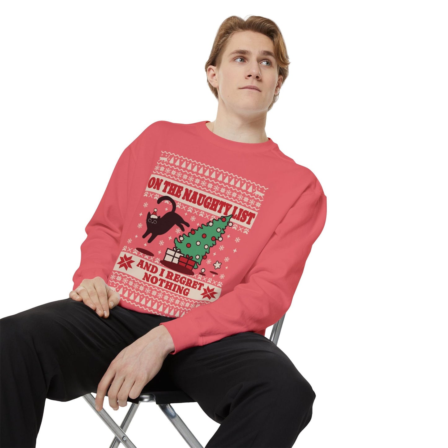 Christmas Sweatshirt I Regret Nothing Sweatshirt Gift for Cat Lover Sweatshirt for Cat Owner Funny Cat Sweatshirt Cat Christmas Sweatshirt