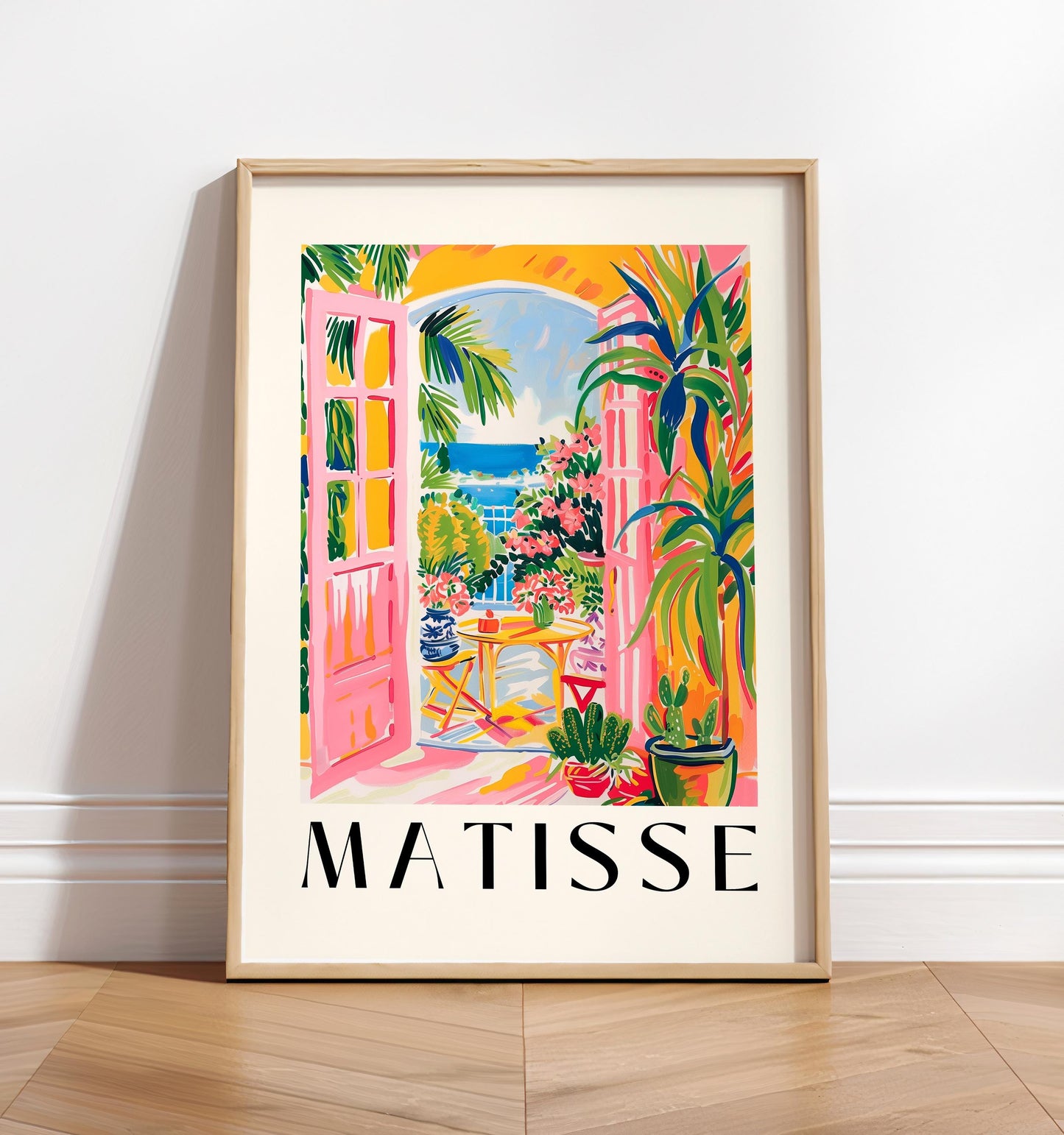 Henri Matisse Print: Pink Beachy Boho Art Poster