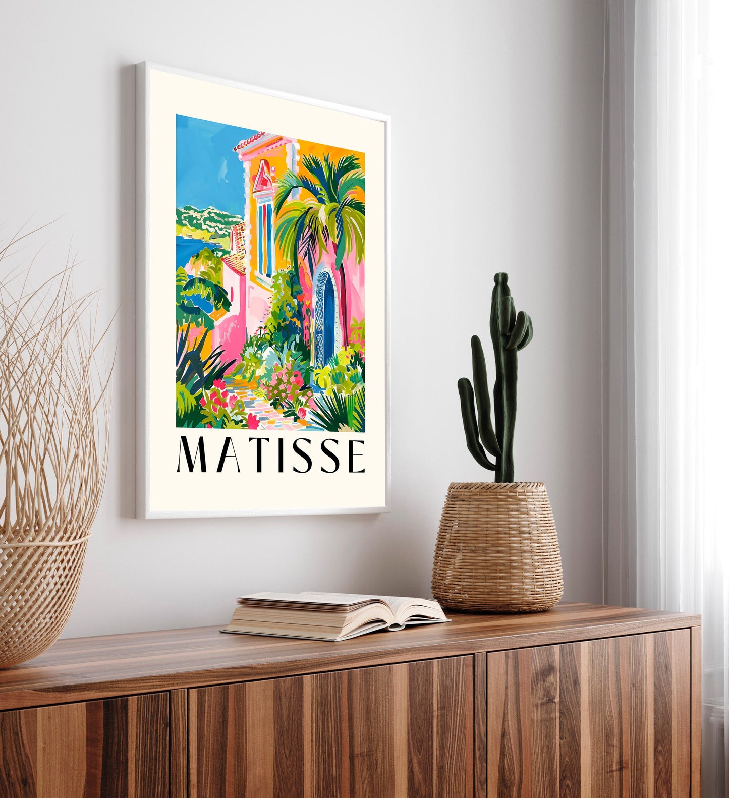 Matisse Print: Mediterranean Villa, Pink Beachy Wall Art