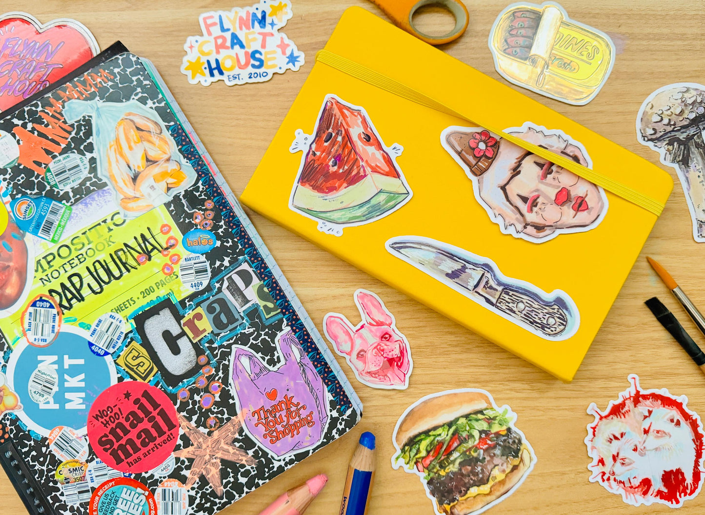 I Heart My Journal Sticker | Waterproof Decals| Composition Book cover