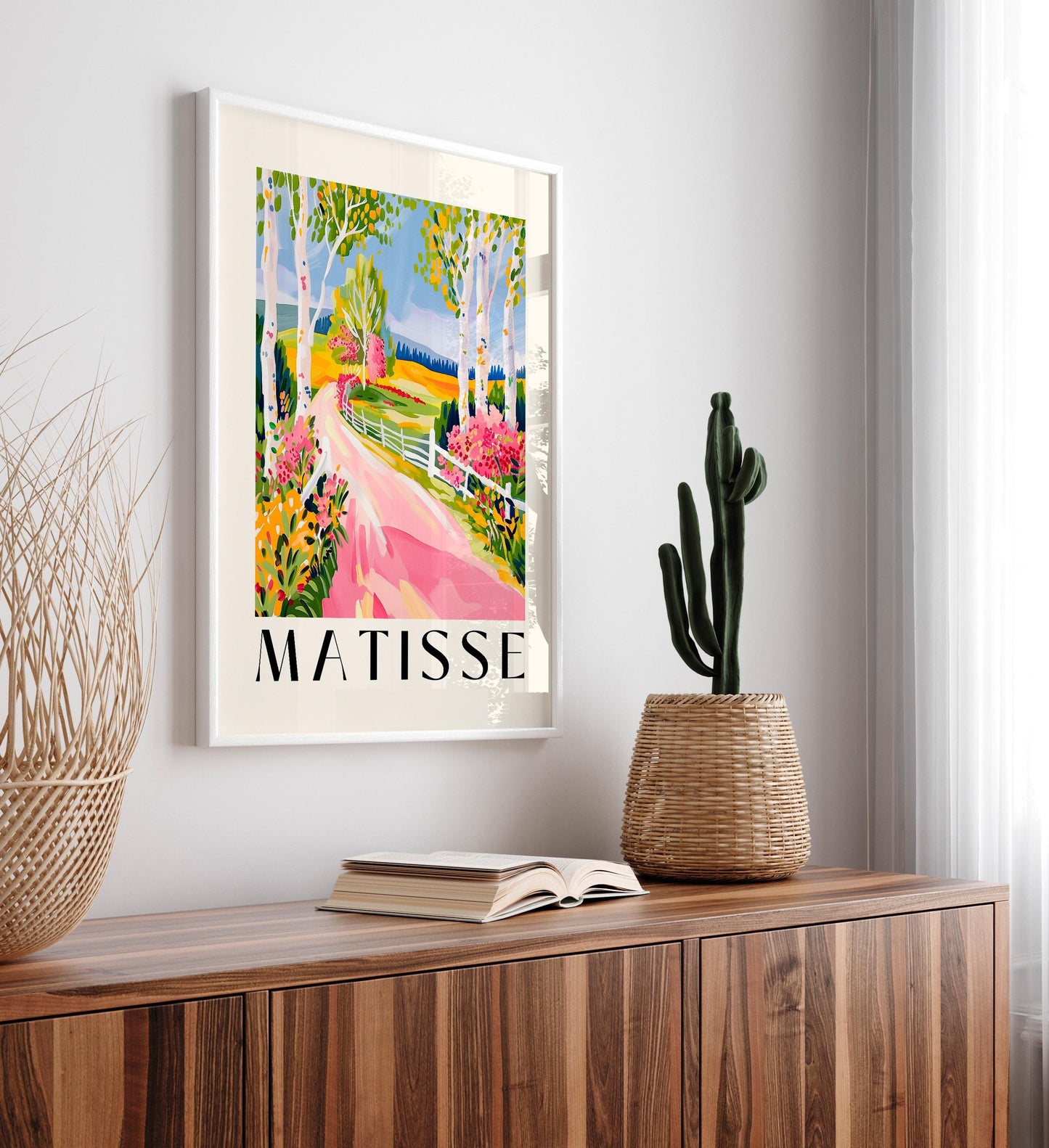 Birch Tree Art Print: Henri Matisse Style Landscape