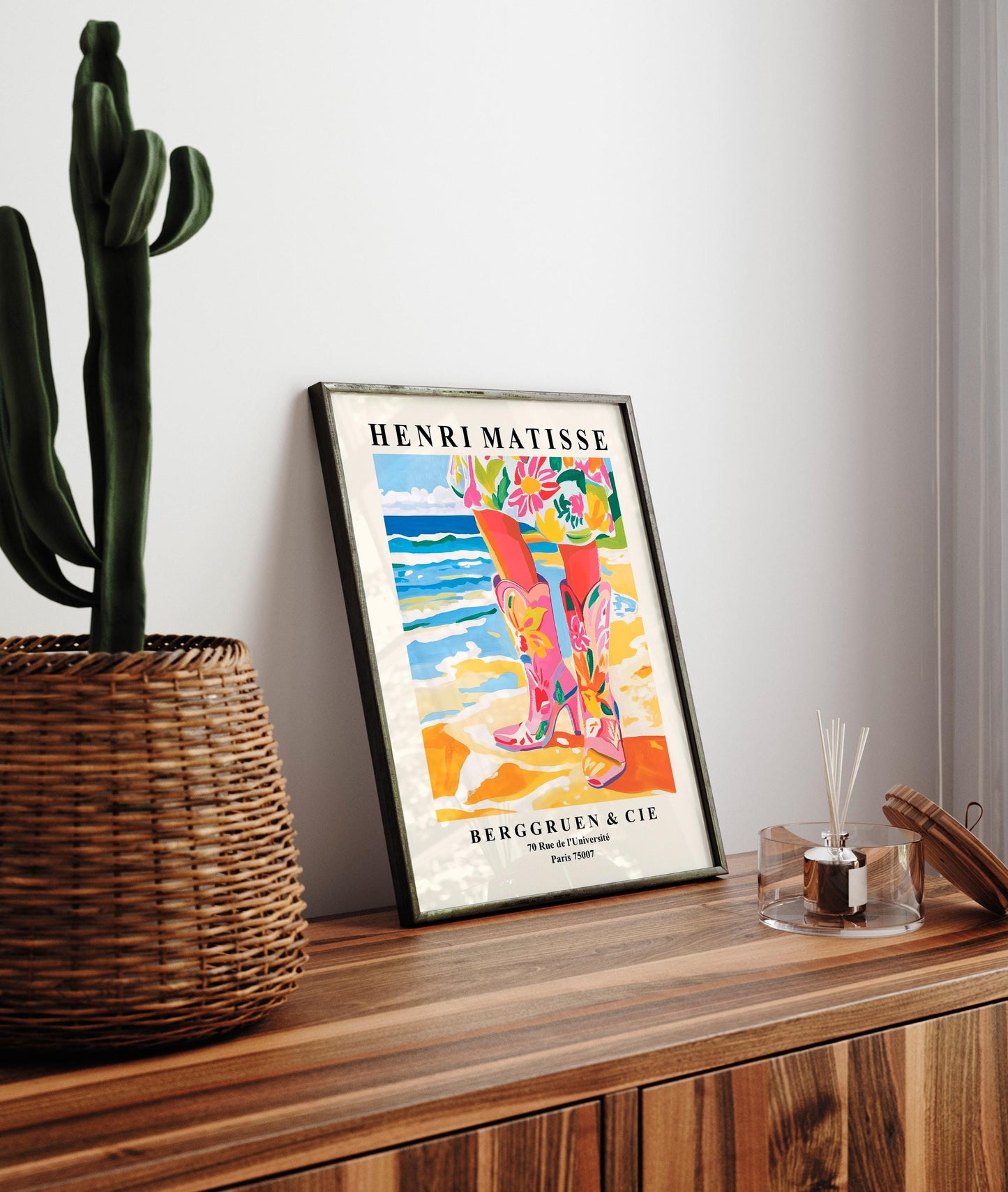 Coastal Cowgirl Art Print: Matisse Style Beach Decor