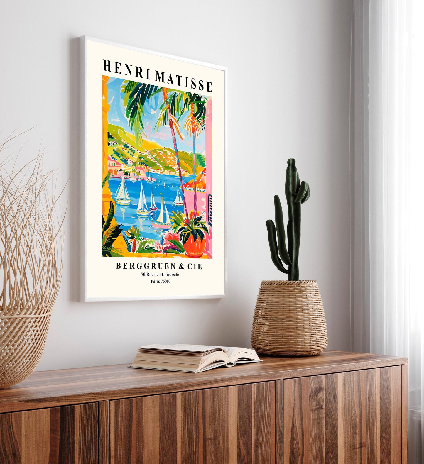 Henri Matisse Print: Pink Mediterranean Riviera Sailing Art