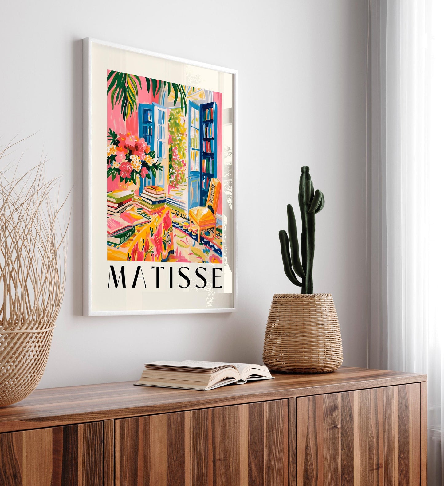 Henri Matisse bookish art print, Aesthetic library wall art, Book lover gift, Mid century print, Exhibition poster