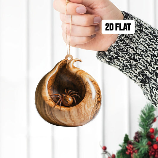 Spider 2D Flat Ornament, Spider Rearview Mirror Car Accessories, Spider Christmas Ornament, Spider Ornament, Gift for Spider Lover