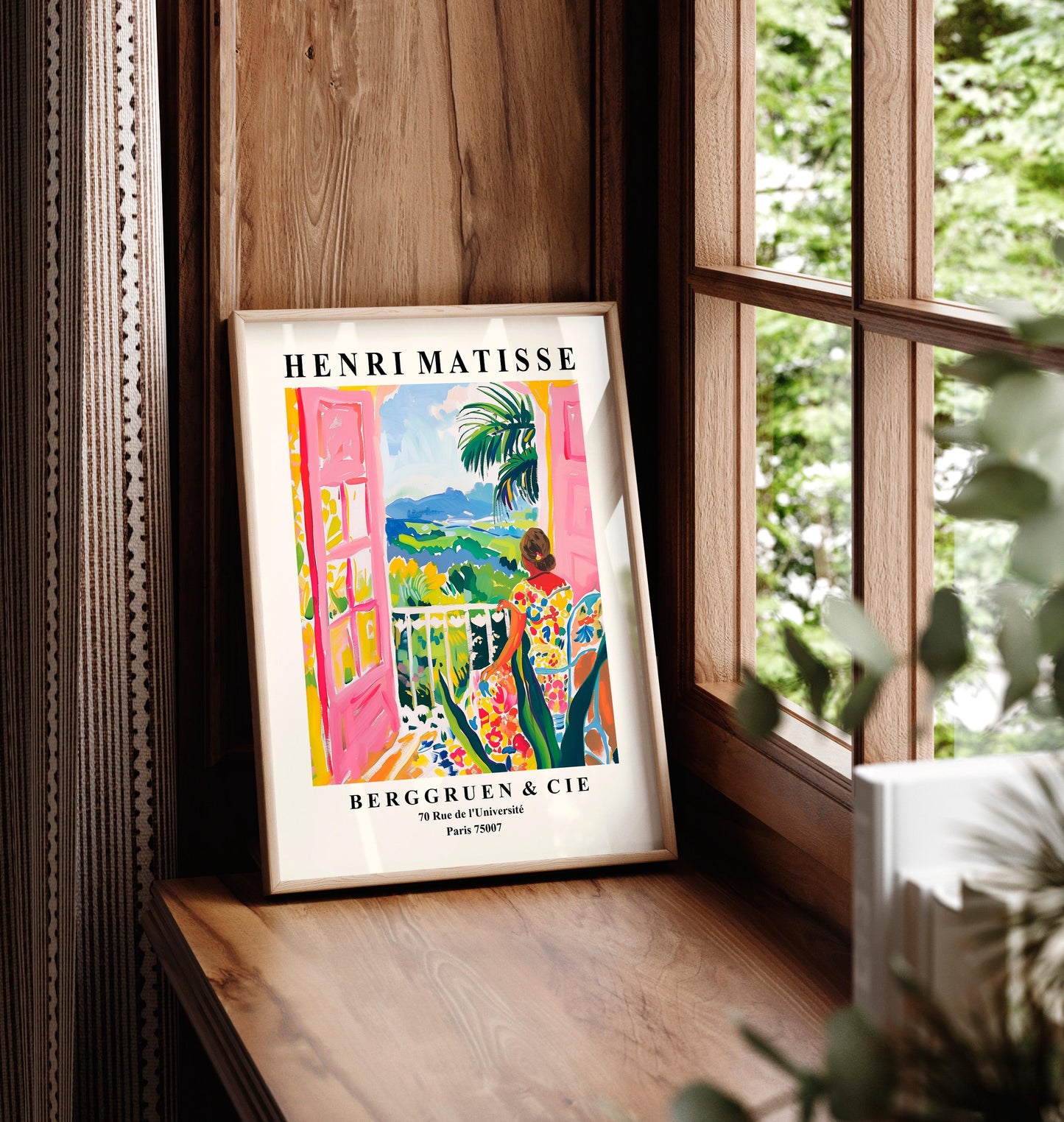 Henri Matisse Inspired Print: Pink Balcony, Summer Vibes Wall Art